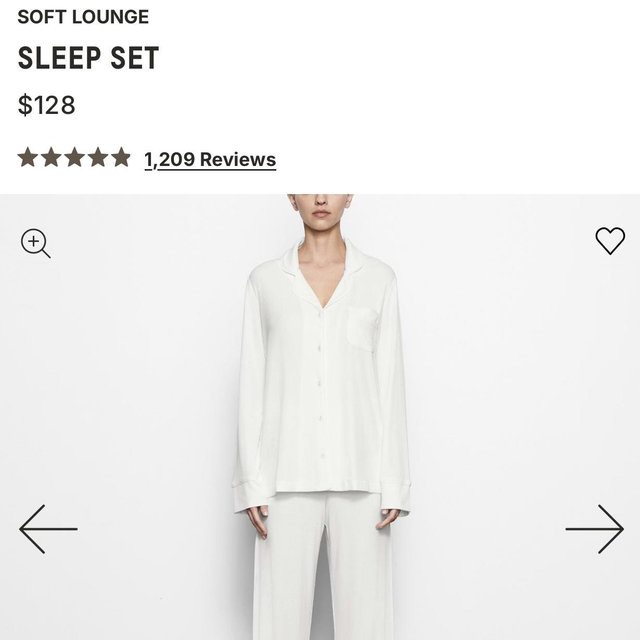 SOFT LOUNGE SLEEP SET | MARBLE | SKIMS (Small)