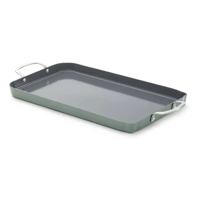 Calphalon Ceramic Double Griddle Silver Ash