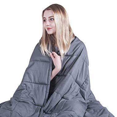 COMHO Weighted Blanket Cotton Heavy Blanket 20 lbs,60''x80'',Queen Size