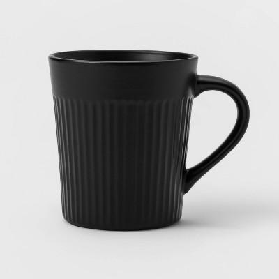 11.8oz Stoneware Harrison Mug Black - Threshold&#8482;