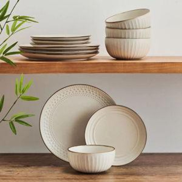 Pfaltzgraff Janelle 12-Piece Stoneware Dinnerware Set, Service for 4