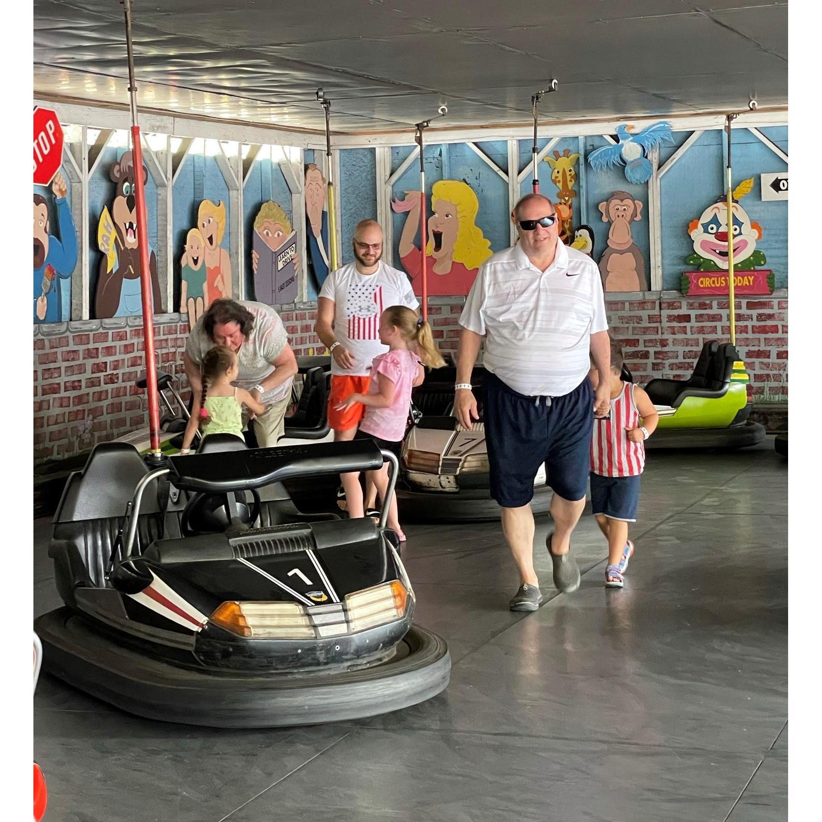 The family that plays Bumper Cars together, stays together.
