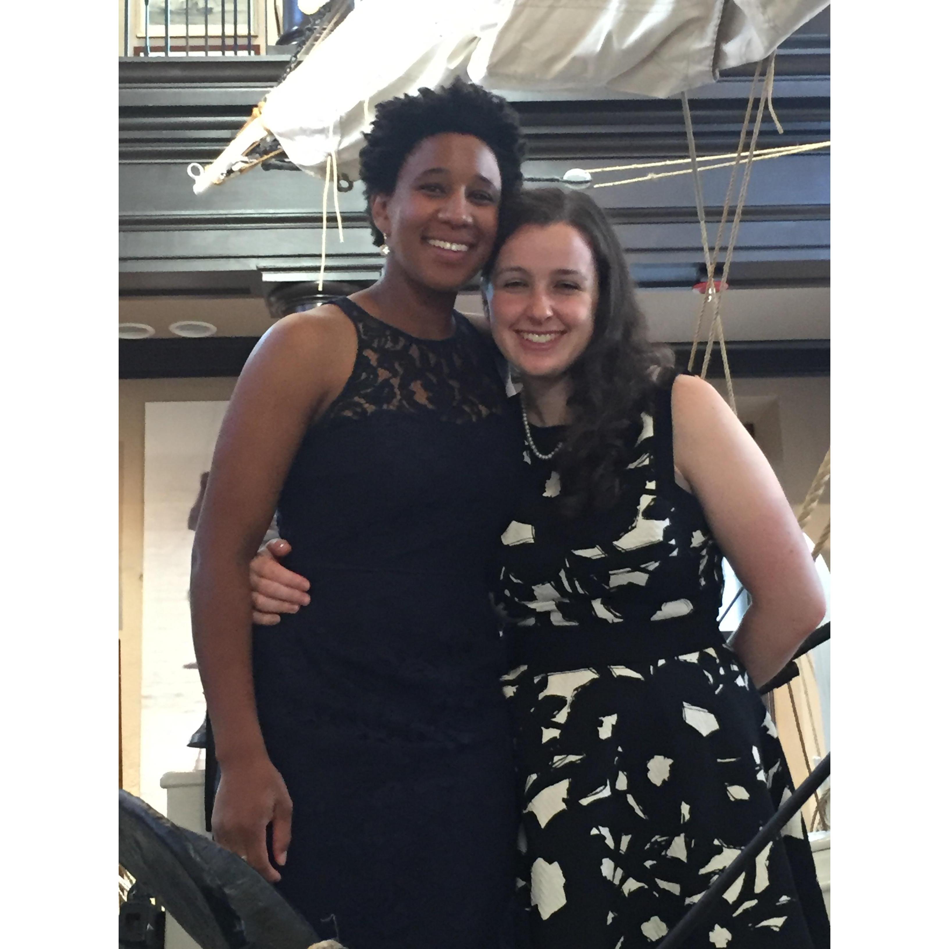 At the Whaling Museum in New Bedford, Massachusetts, celebrating Caroline and Bryan's wedding.
