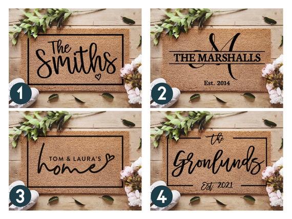Custom Doormat - Personalised Doormat - Personalized Doormats With Name - Last Name Mat - Monogram Rug - Housewarming Gift - Closing Gift