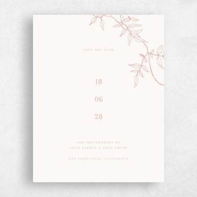 Blush, Pink Wedding Save the Date - Sinclair Type