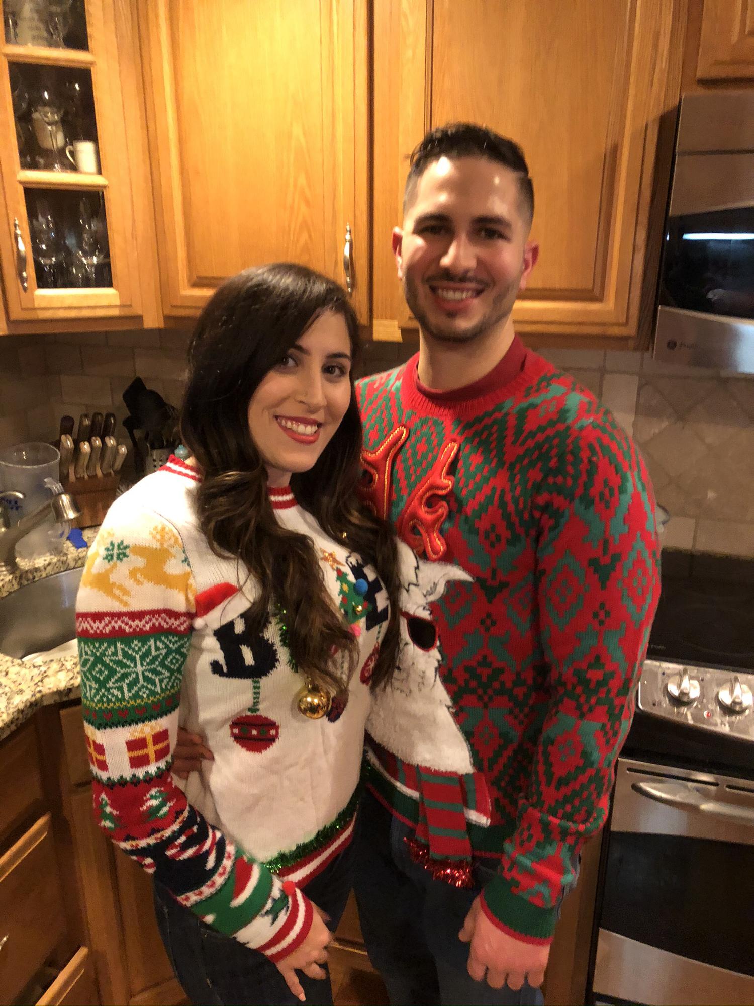 Yeah we’re that couple. Ugly Christmas 🎄 sweaters
