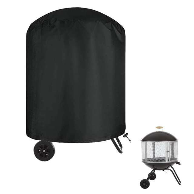 DONSIQIZZ Fire Pit Cover for Fire Sense 01471 Fire Pit, 600D Heavy Duty Waterproof Outdoor Patio Firepit Cover for Aoxun Chiminea Propane Fire Pit Outside Fireplace Cover