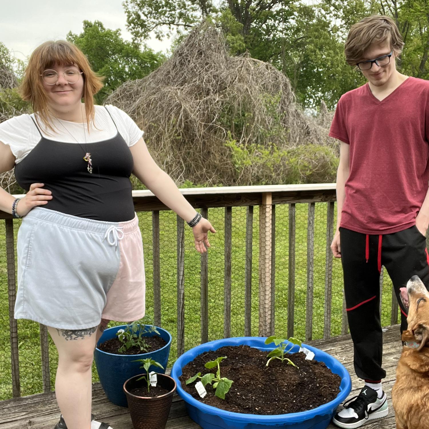 April 2023 when we started growing our zucchinis (feat. Naya) 🌱