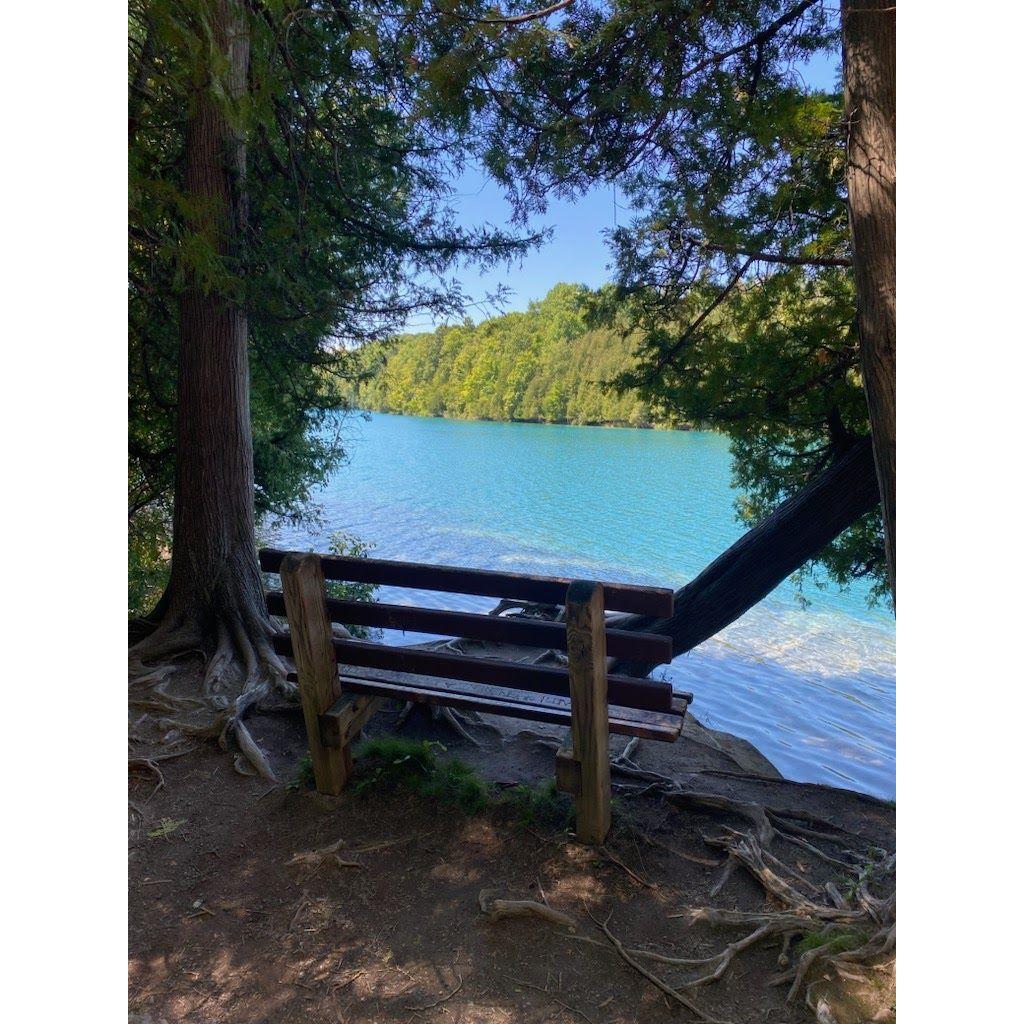 This is the spot where we got engaged!  Green Lakes State Park, Fayettville, NY