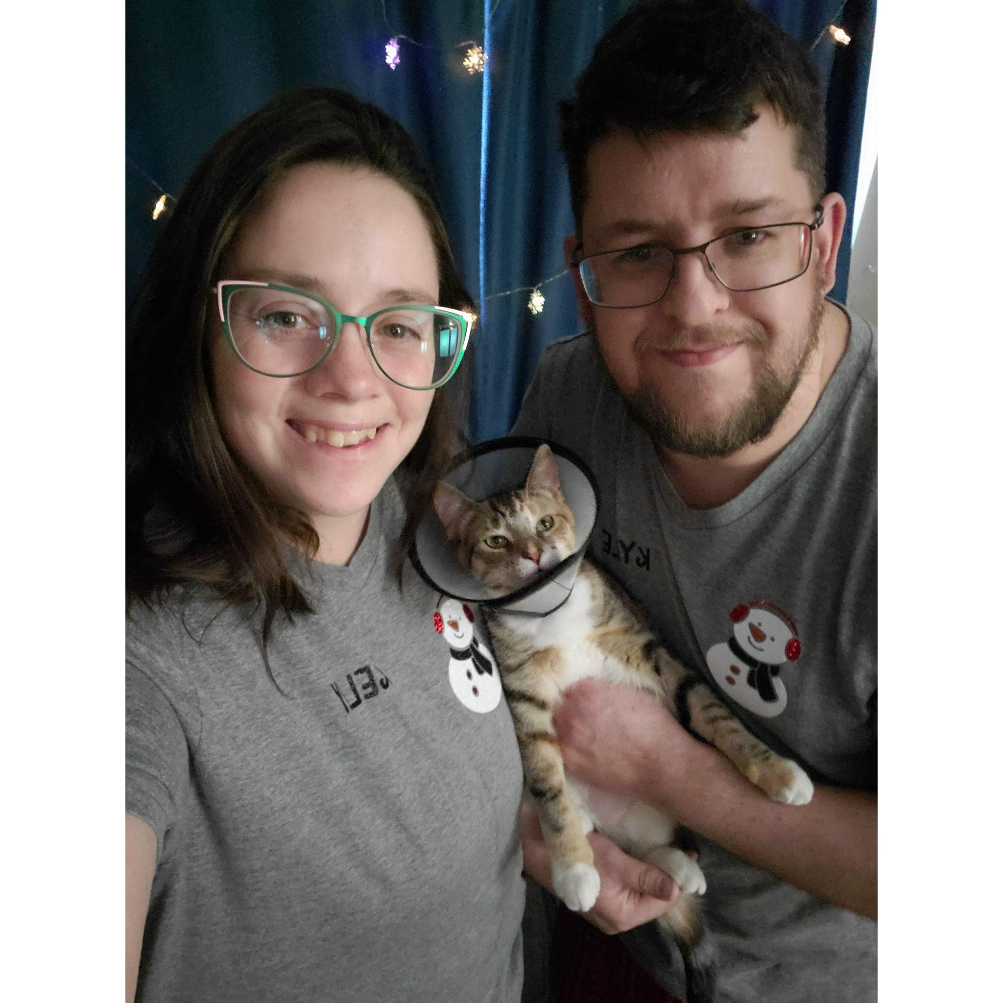 Our cat Nia's first Christmas!