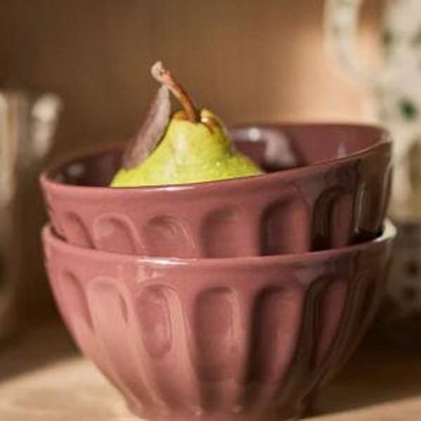 The Latte Stoneware Cereal Bowls in Cocoa, Set of 4: Amelie Edition