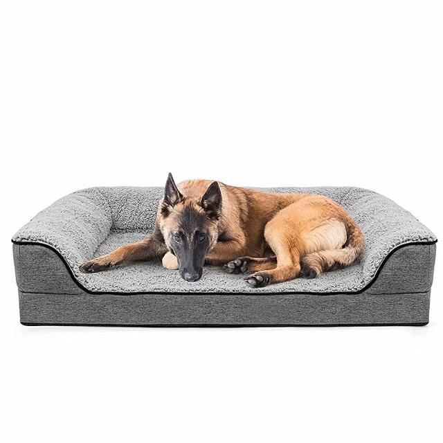 Orthopedic Dog Bed for Large Dogs, Washable Pet Sofa Bolster Bed with Removable Cover & 100% Waterproof Liner, 36” Large Dog Beds for Dogs Under 45 lbs