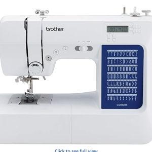 Brother CS7000X Computerized Sewing and Quilting Machine, 70 Built-in Stitches, LCD Display, Wide Table, 10 Included Feet, White