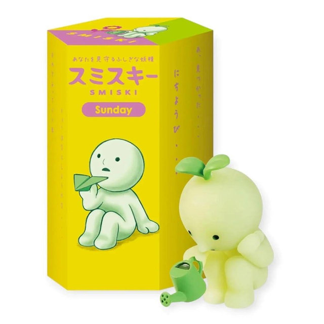 Smiski Glow in The Dark Figure, Sunday Series, Random Style, 1 Pack Assorted Blind Box