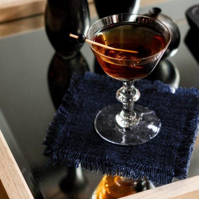 RW GUILD ENZYME WASHED LINEN COCKTAIL NAPKIN in white/blanc