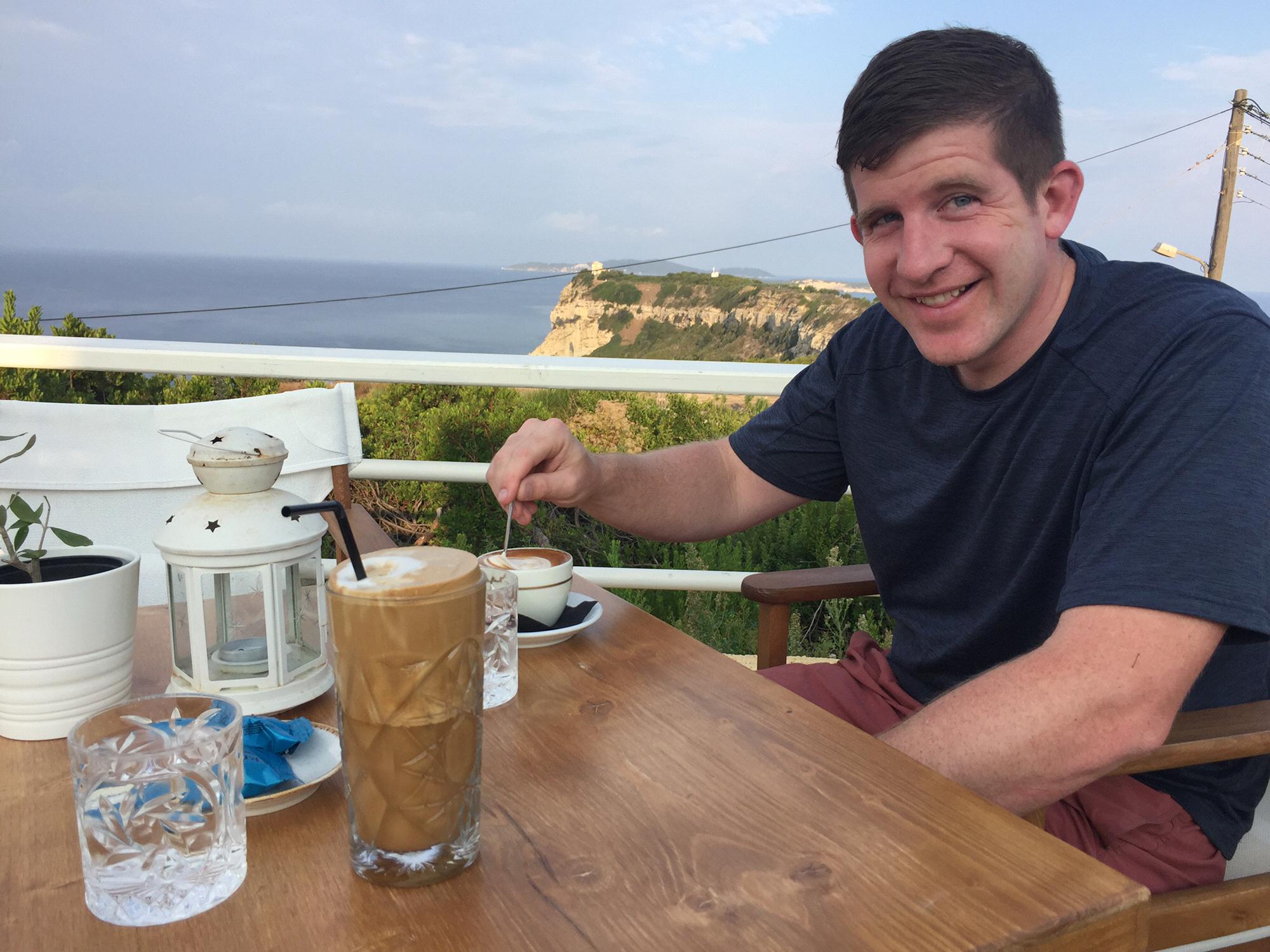 The most gorgeous breakfast spot we found, Corfu