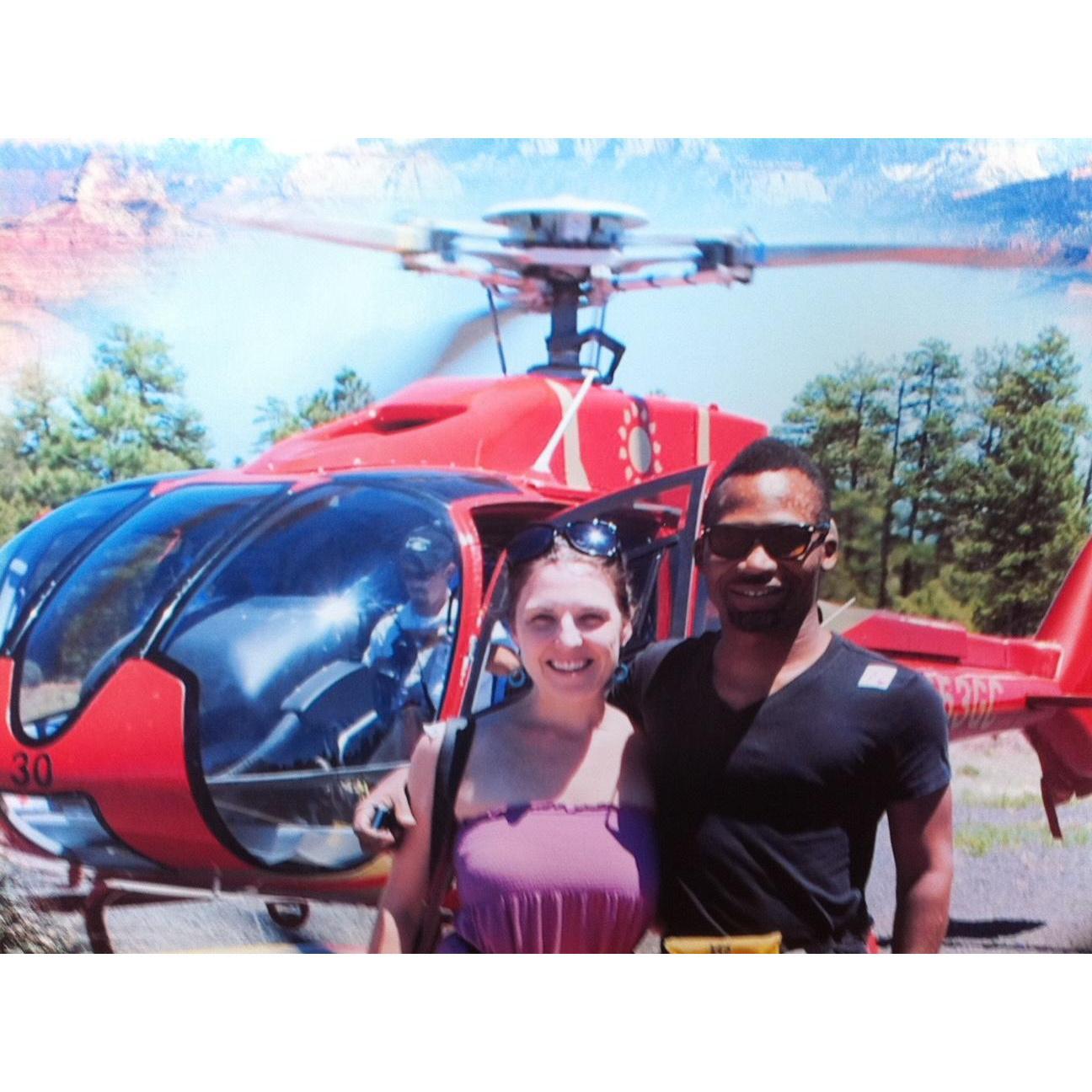 Helicopter ride over the Grand Canyon