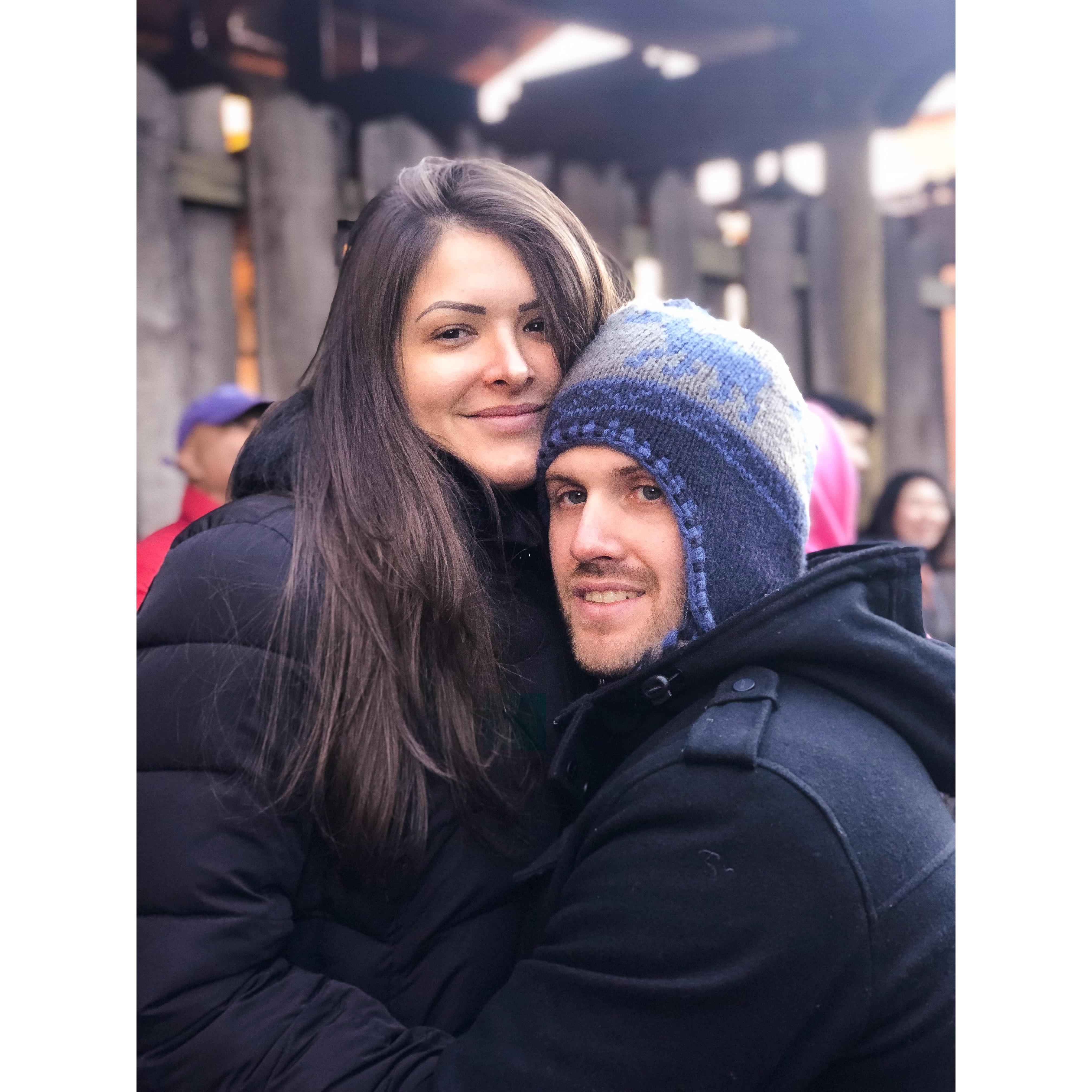 One of our first adventures at Six Flags together!