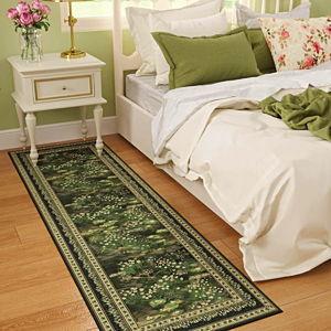 2x6 Rug for Bedroom, Green