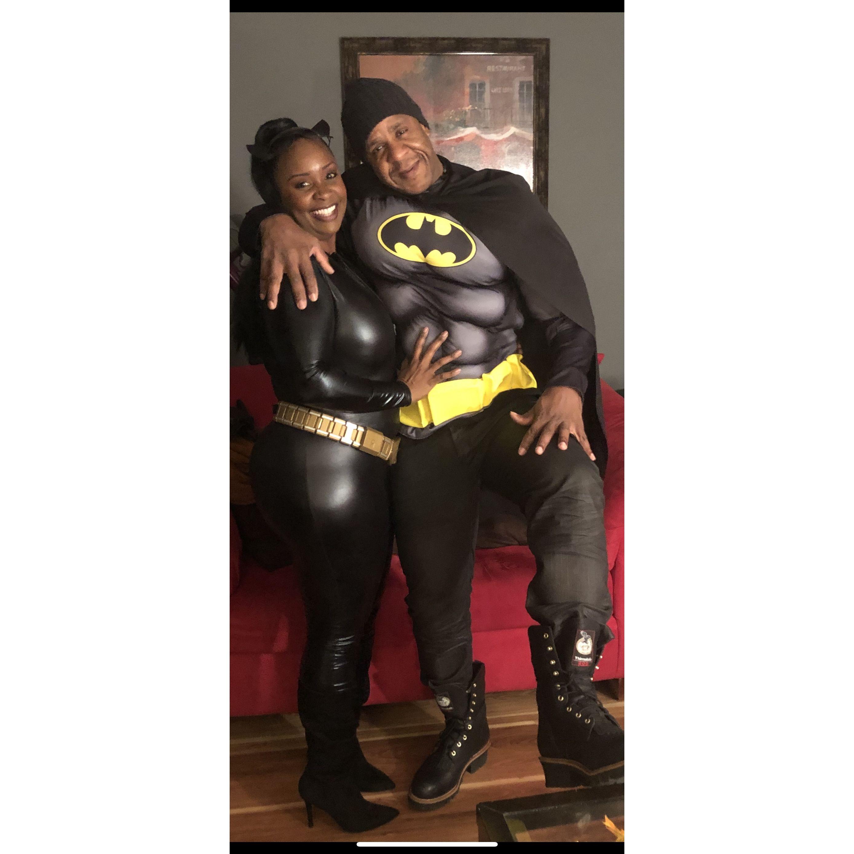 Our first halloween dressing up in costumes.
