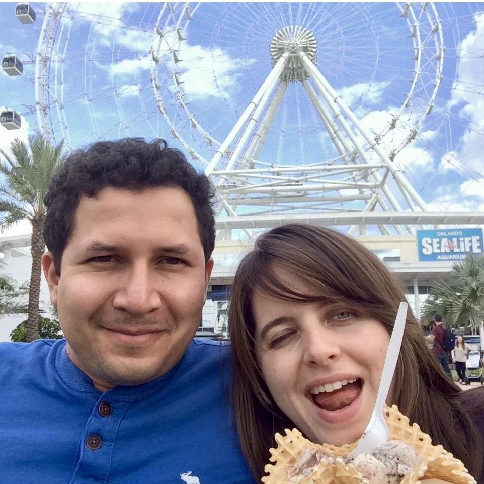 Ice cream in Orlando, a favorite rendezvous point during our years of long distance.
