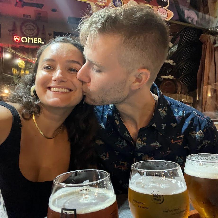 This is the moment she started liking beer, a pivotal moment in our relationship.