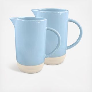 Shell Bisque Pitcher, Set of 2