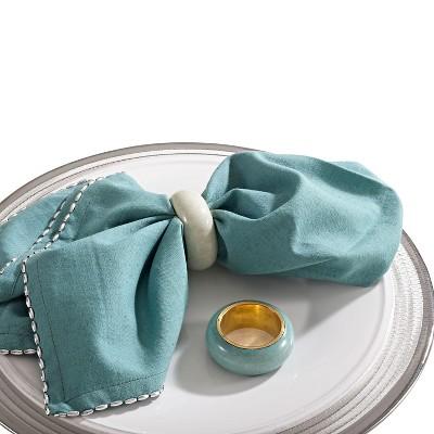 Dome Design Napkins Rings - Sea Green (Set of 4)