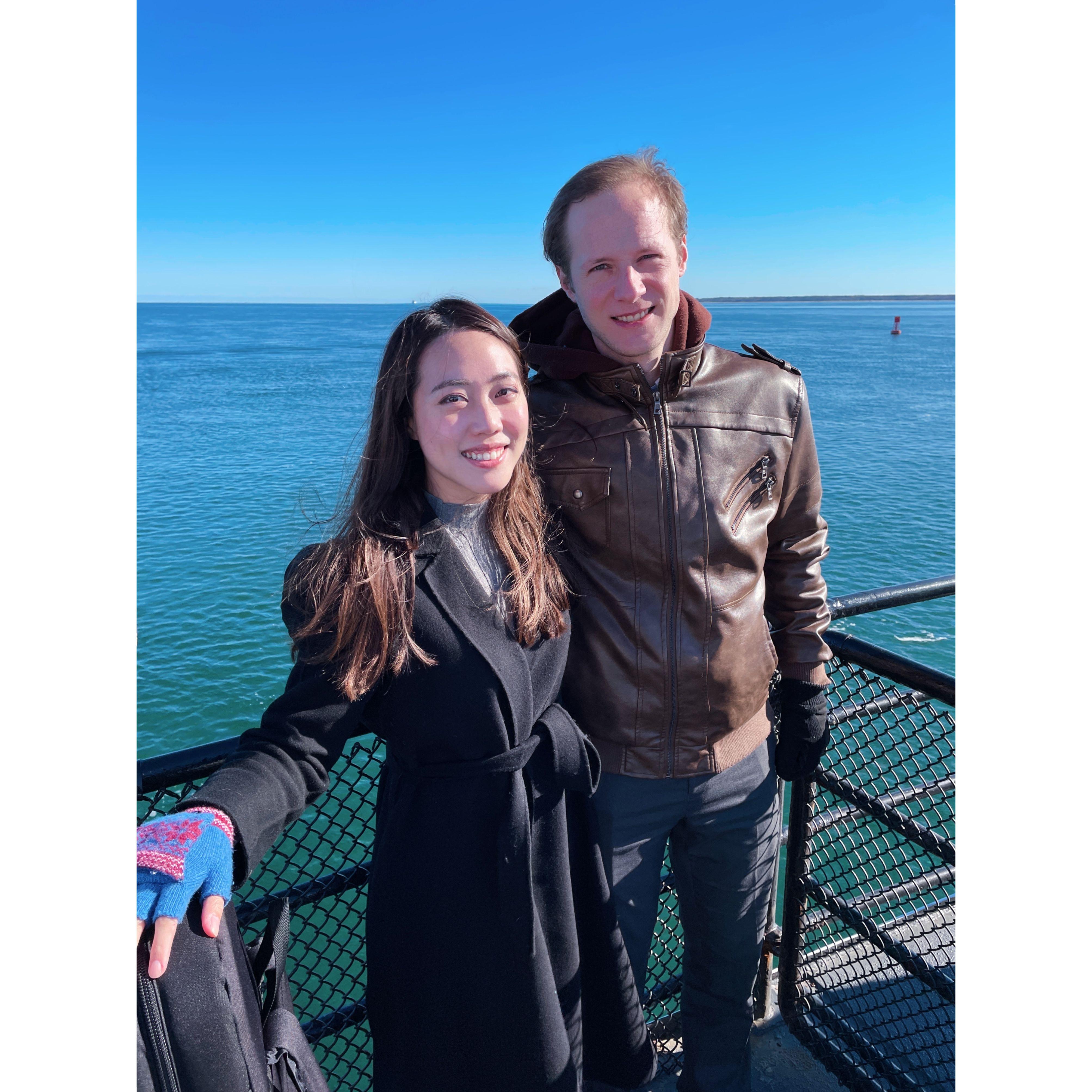 Martha's Vineyard ferry ride on a cold November day