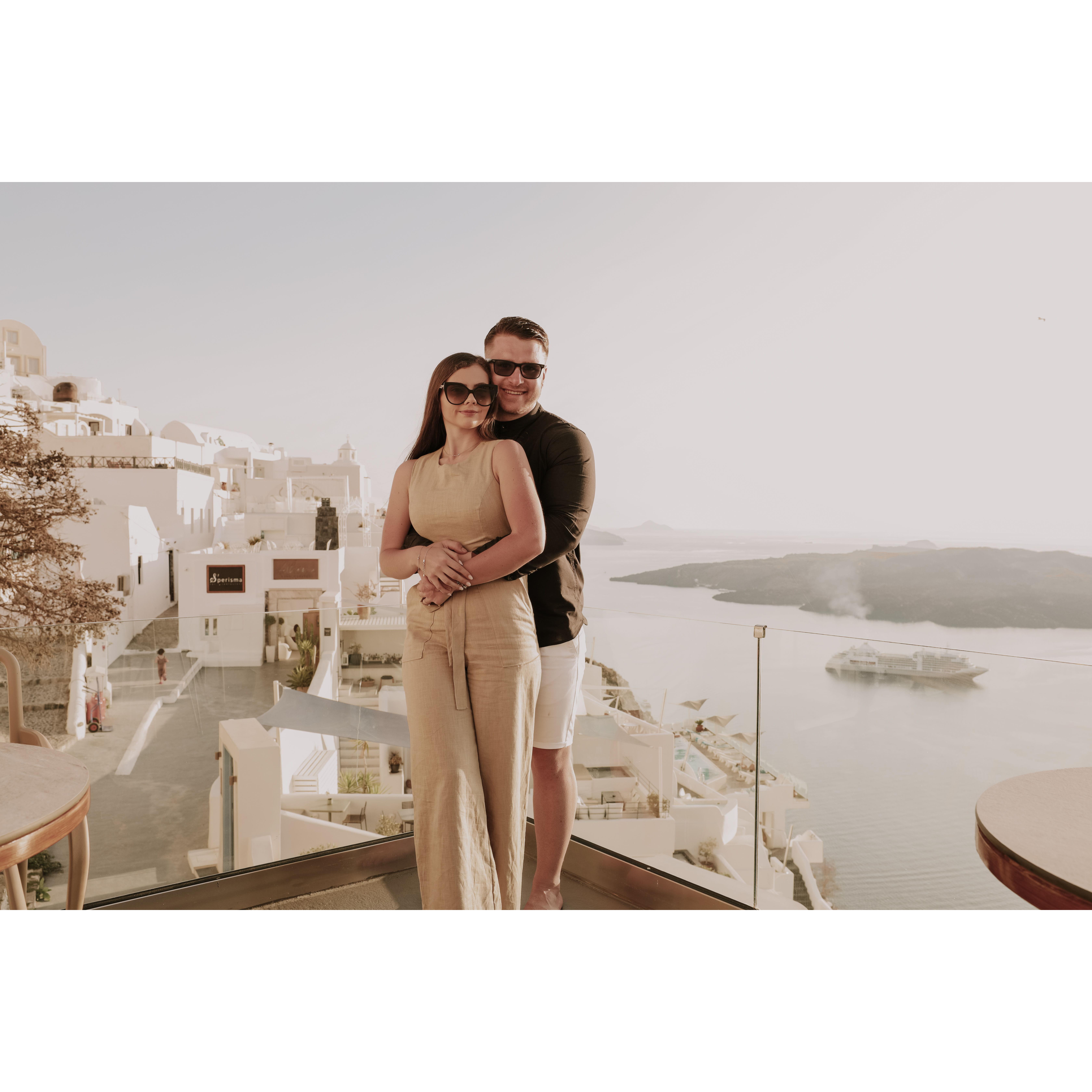 'n Onvergeetlike naweek in Santorini - saam met mekaar wil ons altyd wees.