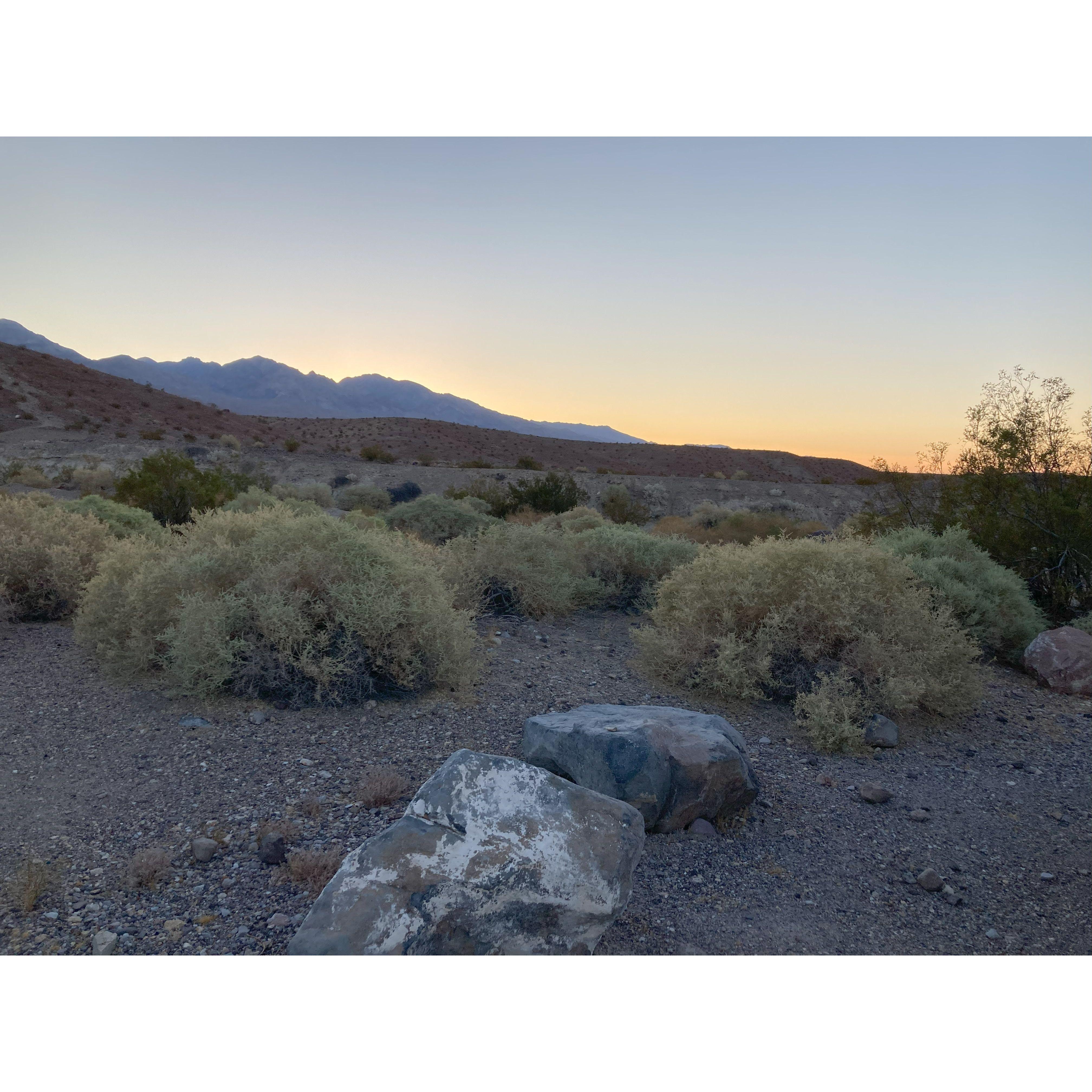 Death Valley National Park; Our campsite views