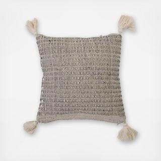 Cotton Throw Pillow with Tassels