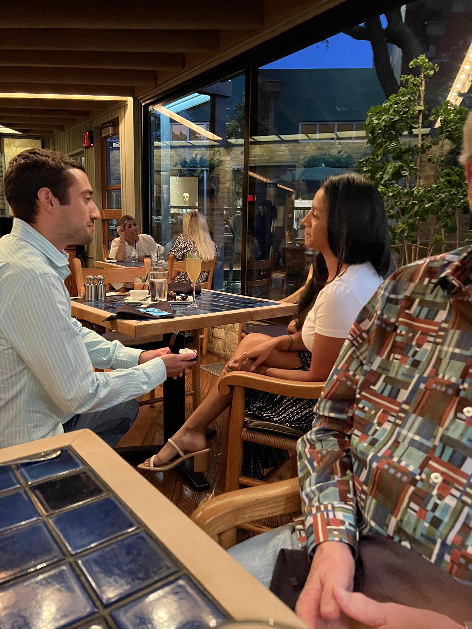 On their first anniversary, Anthony took them back to their first date spot and popped the question.