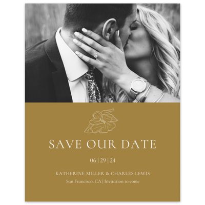 Gold, Yellow Wedding Digital Save the Date - Ahlers Photo