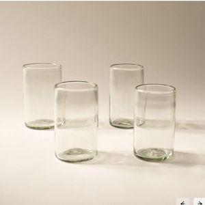 Handblown Glassware - Tall / Clear - Set of 4