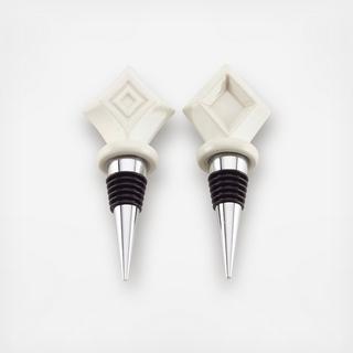 Diamond 2-Piece Bottle Stopper Set