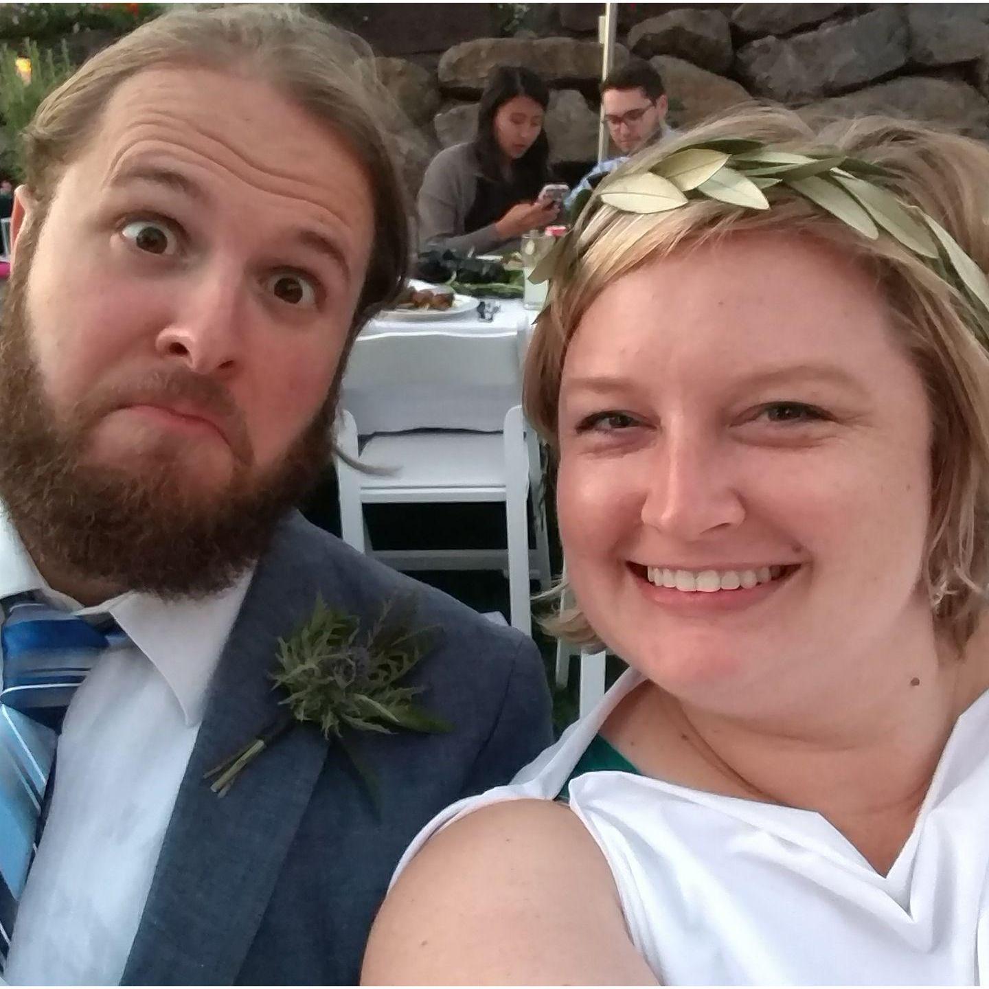 At Keith and Molly's Funky Greek Wedding, September 2017
