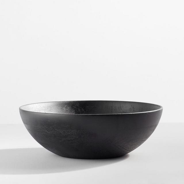 Chateau Acacia Wood Salad Bowl, Small 11" - Black