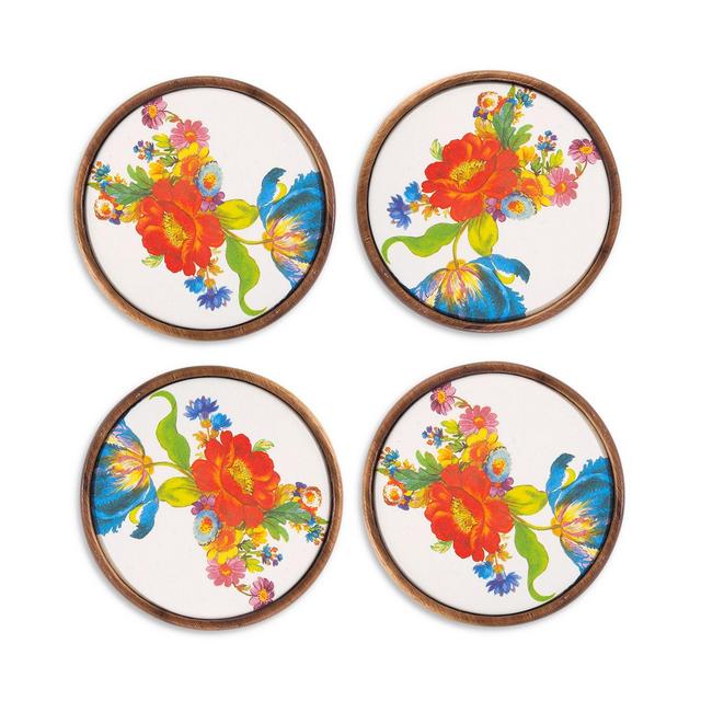MacKenzie-Childs Flower Market Coasters, Set of 4