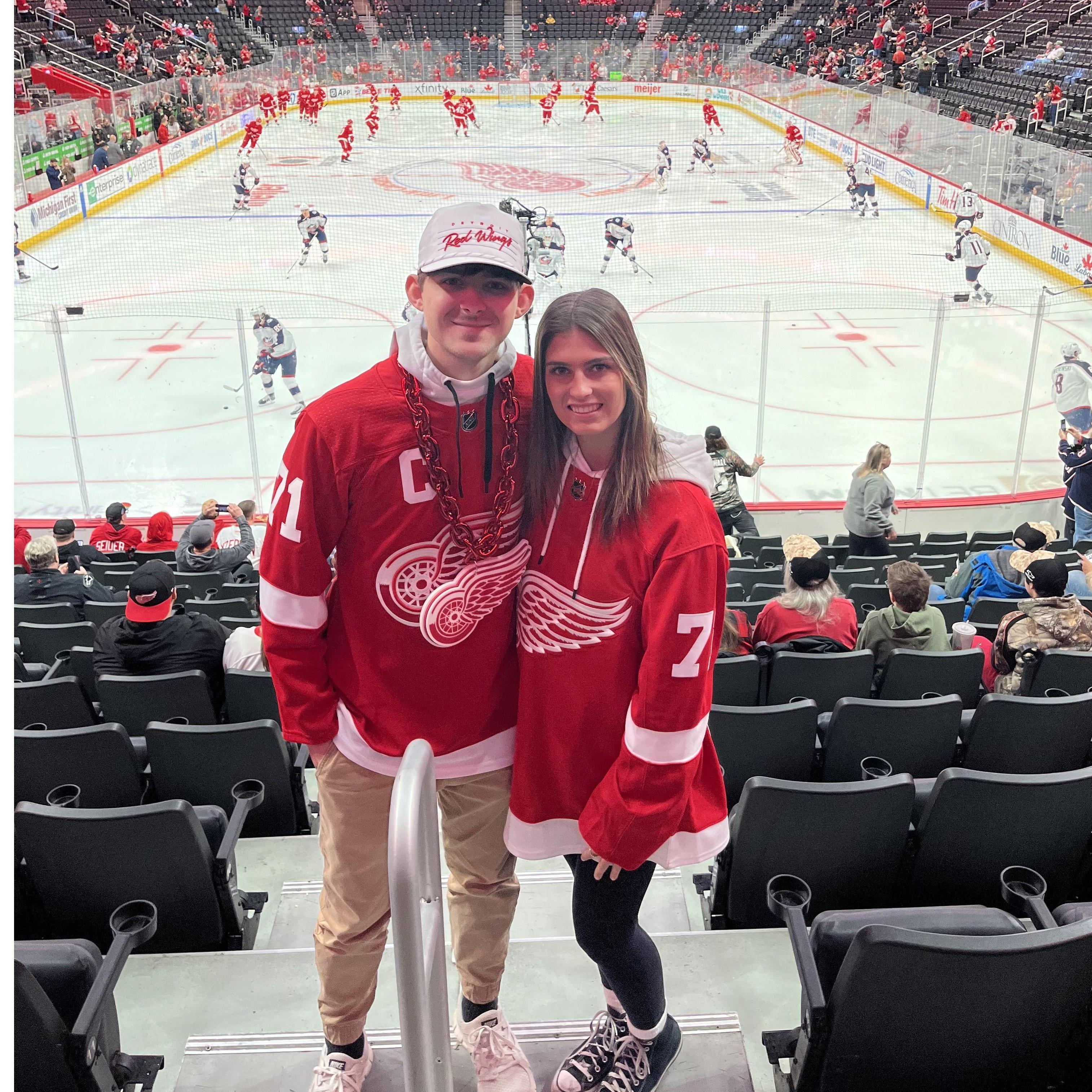 November 2023: First bday trip for Anthony and first Red Wings game together!