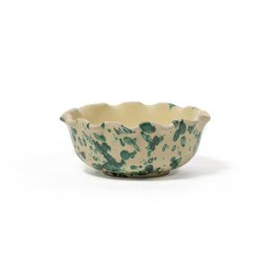 Splatter Scallop Dish - Antique Green