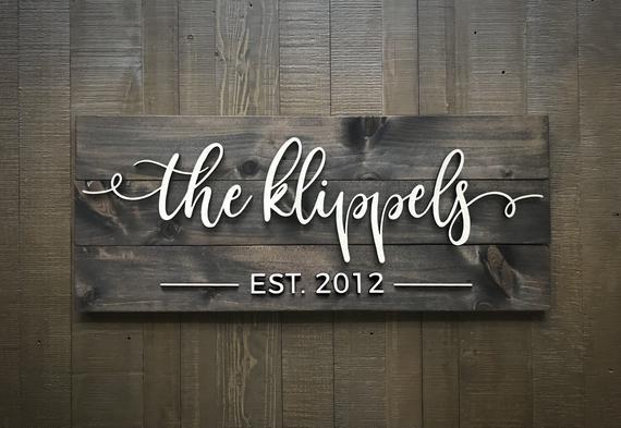 Pallet Sign / Last Name Sign / Custom Wood Sign / Established Sign /  Personalized Wedding gift / Wedding Sign / 3D Sign / Family Name Sign