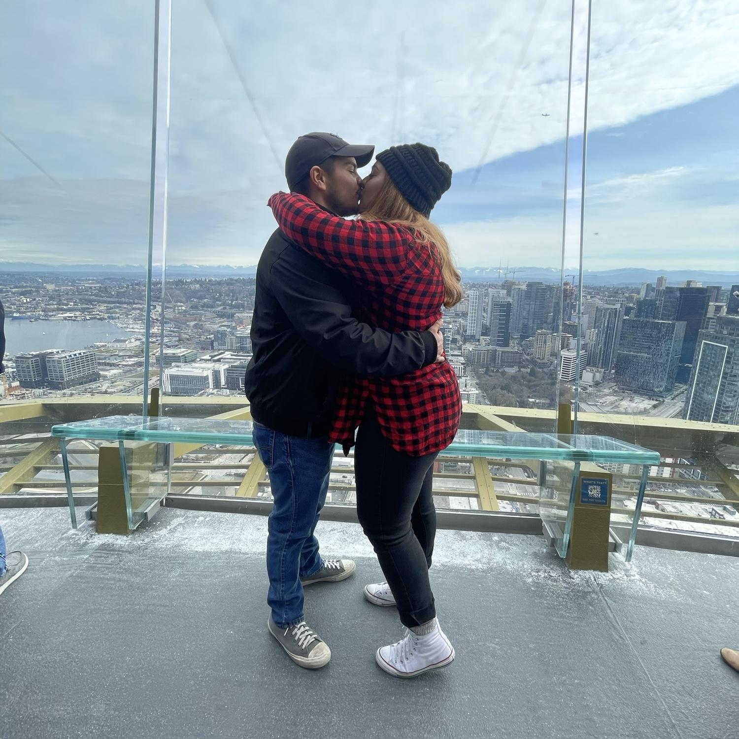 Kisses at the Space Needle 😘❤️