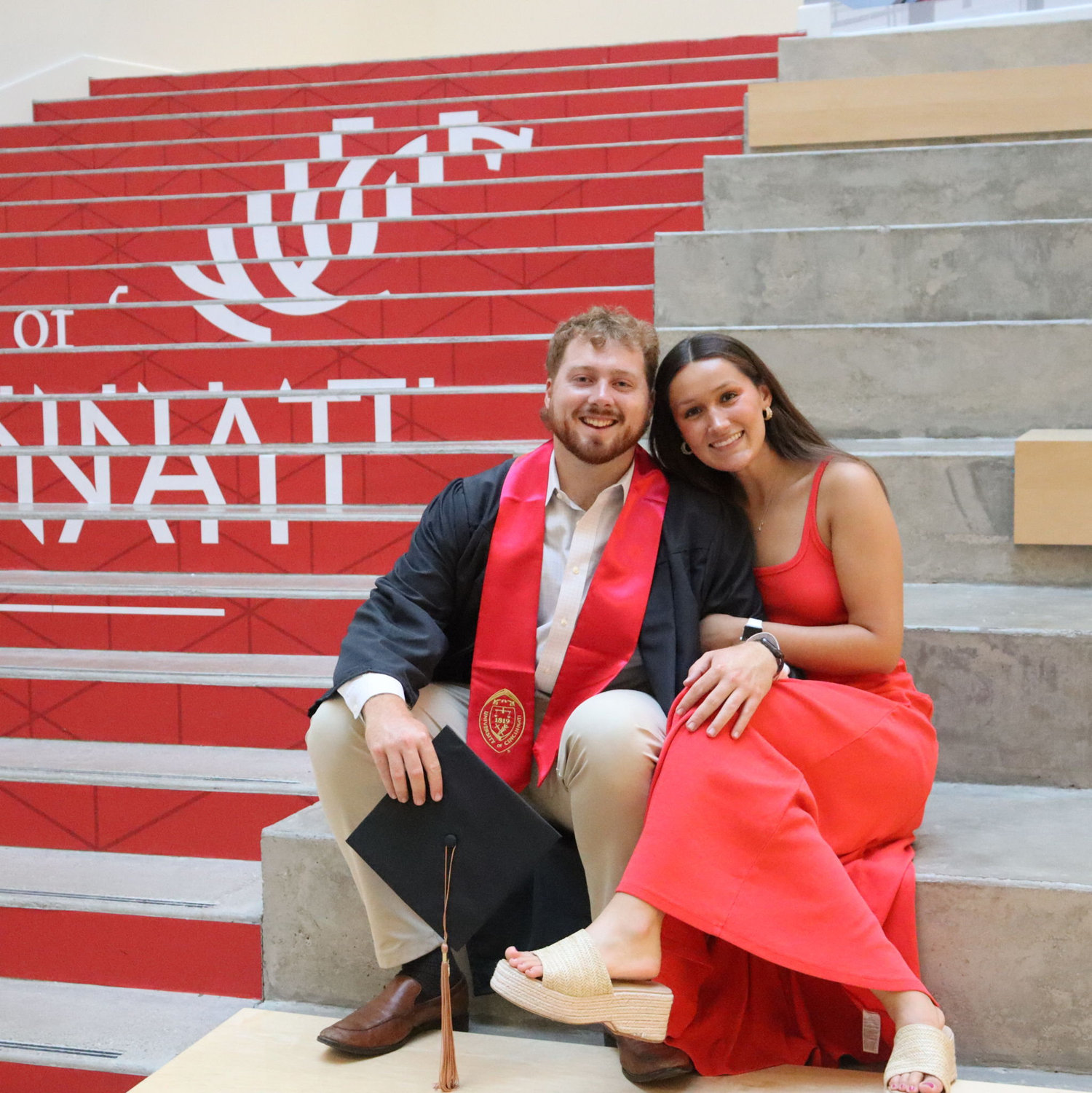 Graduation photos in the Lindner College of Business, we were both in the business school!