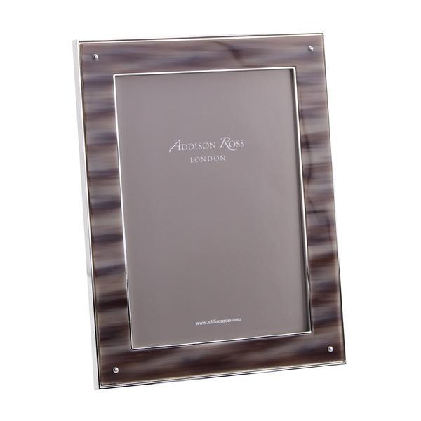 Faux Grey Horn & Silver Frame - Available in 2 Sizes