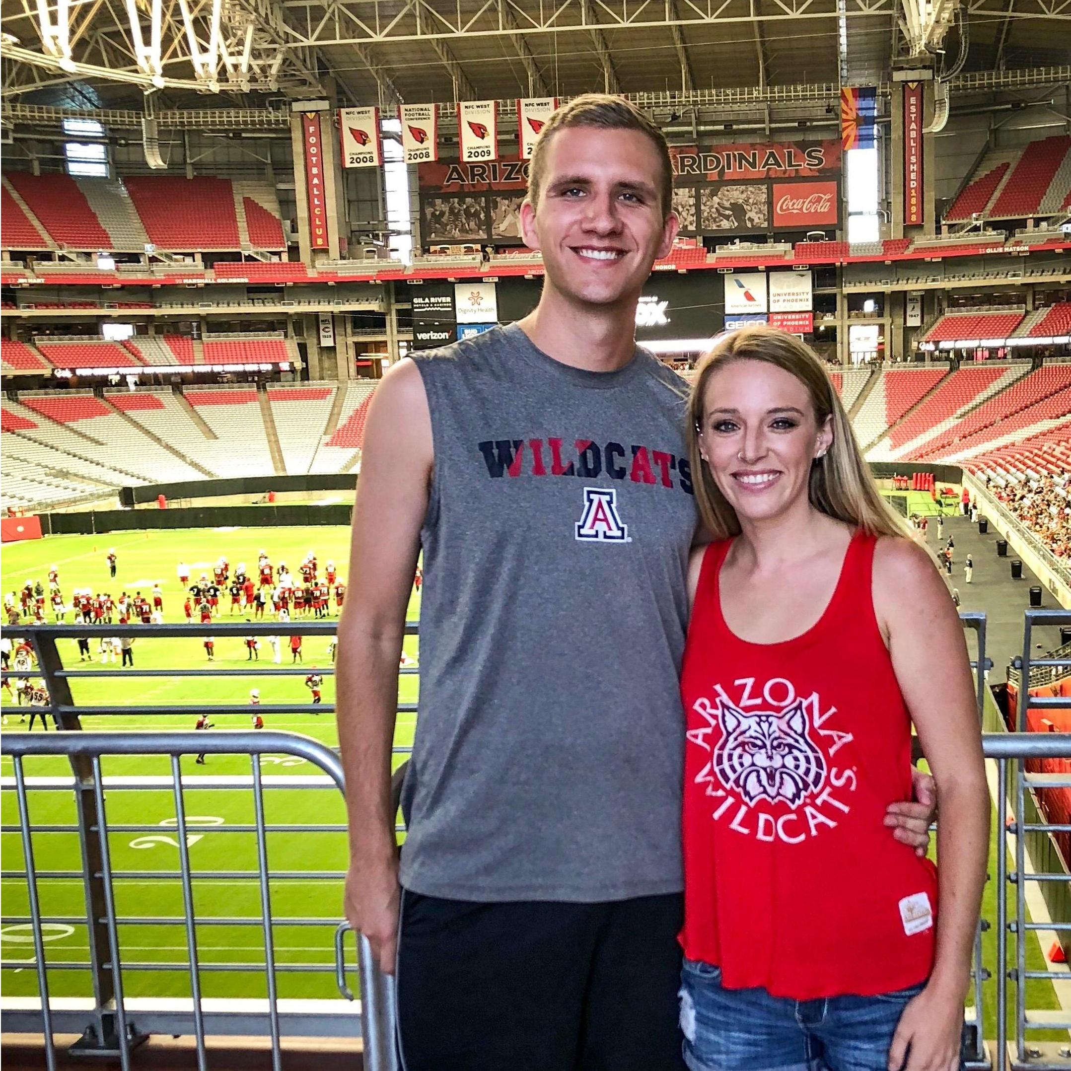 Football season is a favorite of ours. Here we went to the Cardinal's training camp in Phoenix.