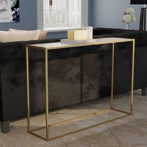 Theydon Faux Marble Console Table