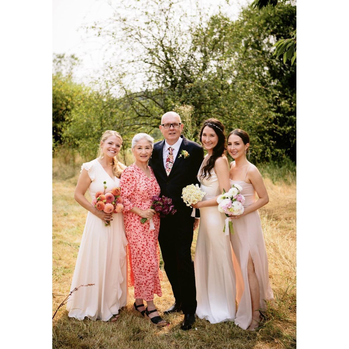 Alyssa and her family at her sister Natalie's wedding. Photo by Kara Wallace.