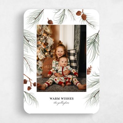 White Rounded Holiday Card - Perth