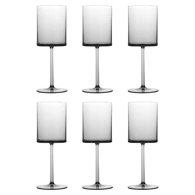 XINGUO PLASTIC Classic Acrylic Premium Quality Plastic Tumblers |Set of 6 Grey, 6 Each: 15-Ounce, Dishwasher Safe (grey, 15-ounce)